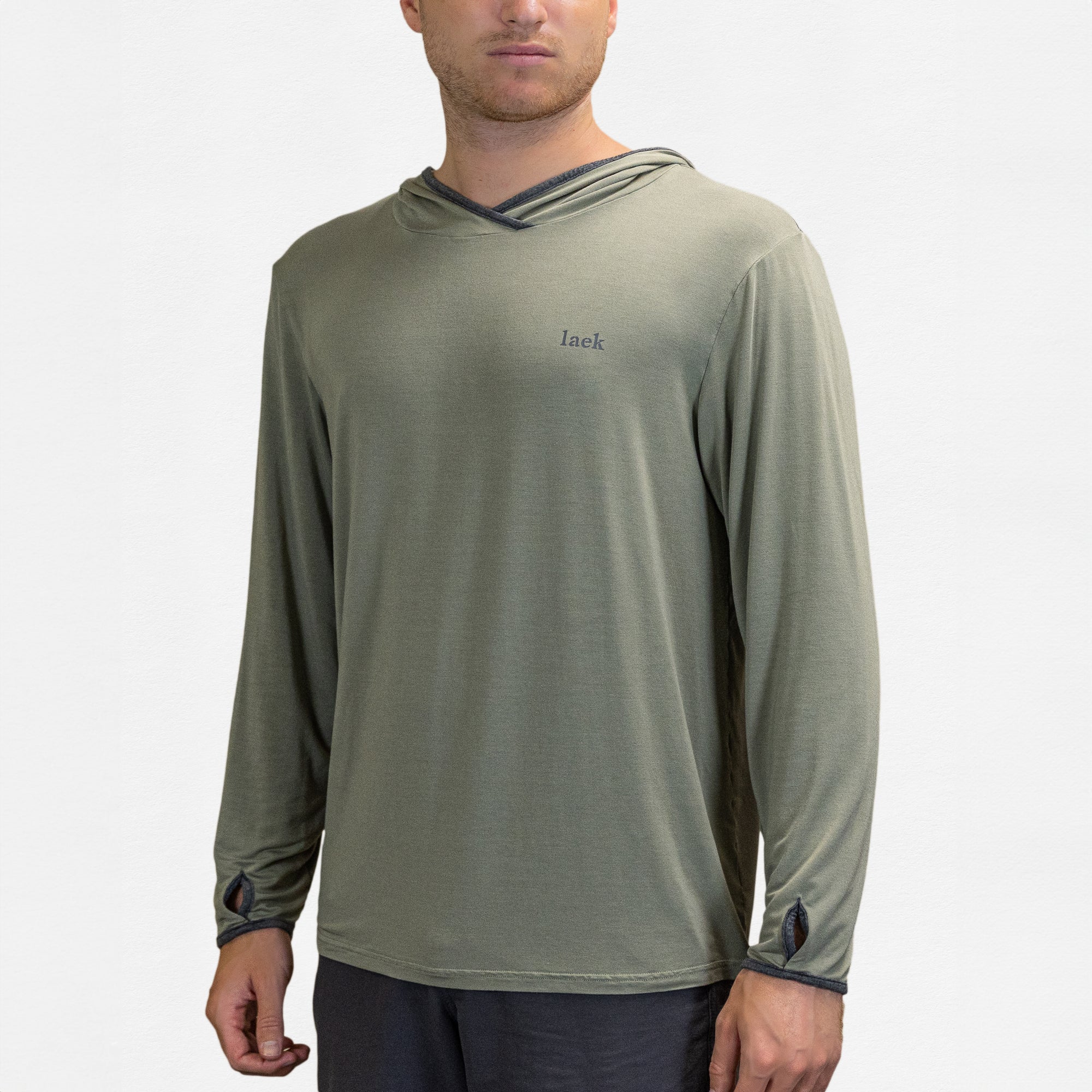 Long Sleeve UPF Sun Shirt with Hood | Green XXXL